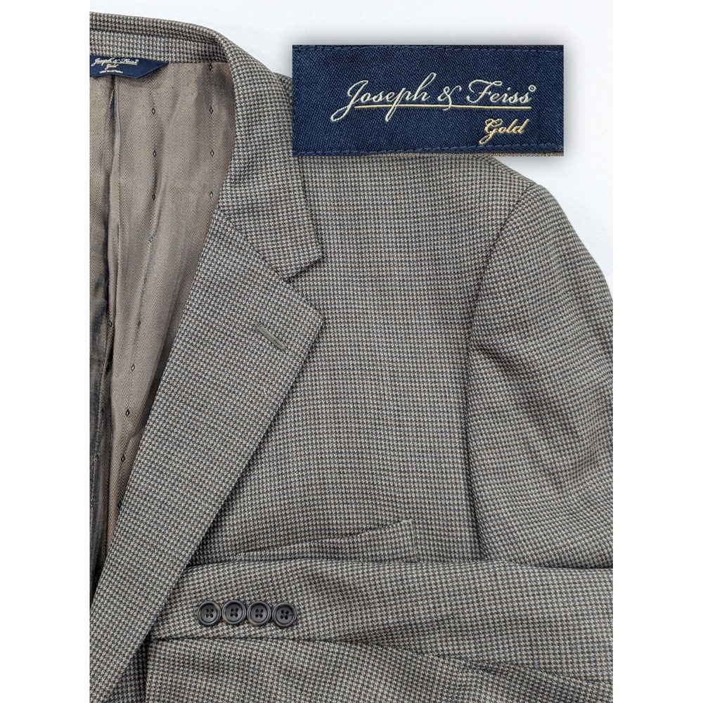 Pronto Uomo Birdseye Blazer Sport Coat Two Button Wool Suit Jacket 54R 54" Chest